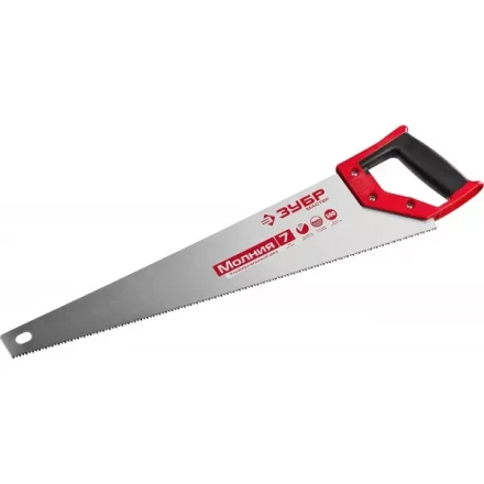 Ножовка универсальная (пила) ЗУБР МОЛНИЯ-7 500 мм, 7 TPI, закалка, рез вдоль и поперек волокон, для средних заготовок, фанеры, ДСП, МДФ 1537-50_z01 купить в Надыме