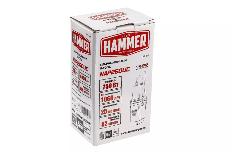 Вибрационный насос HAMMER NAP250UC(25) купить в Надыме