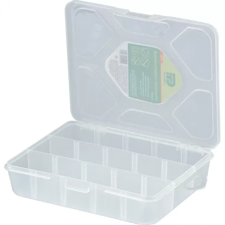 Органайзер универсальный малый прозрачный матовый 19х16х4,5 см СИБРТЕХ 90726 купить в Надыме