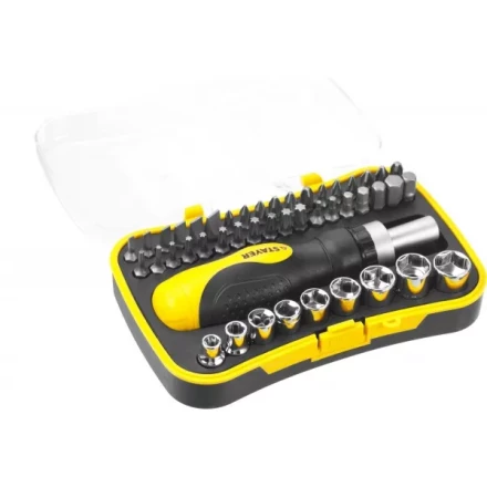 Набор STAYER "MASTER" "HERCULES": Отвертки, реверс отвертка, биты 35шт, адаптер для торц голов, торц голов 9шт, 46 предм 25084-H46 купить в Надыме