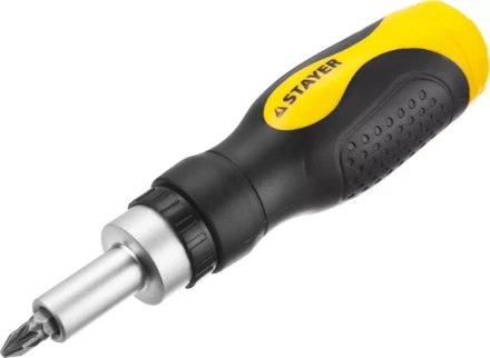 Набор STAYER "MASTER" "HERCULES": Отвертки, реверс отвертка, биты 35шт, адаптер для торц голов, торц голов 9шт, 46 предм 25084-H46 купить в Надыме