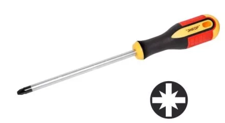 Отвертка крестовая Рz№3х 200мм,трехкомп.рук 1/12/120 19689 купить в Надыме