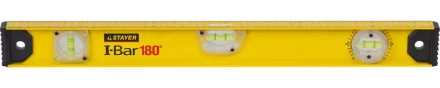 Уровень STAYER "MASTER" "I-Bar" РЕЛЬС двутавровый, 3 противоударных ампулы (1 поворотная на 360 град), линейка, 60см 3470-060_z01 купить в Надыме