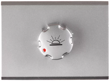 Диммер СВЕТОЗАР "ЭФФЕКТ" без вставки и рамки, цвет светло-серый металлик, 60-500Вт SV-54442-SM купить в Надыме