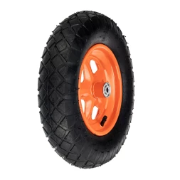 Колесо пневматическое Palisad «Звезда» 4.80/4.00-8 D380 мм, внутренний диаметр подшипника 12 мм, длина оси 90 мм, 689475