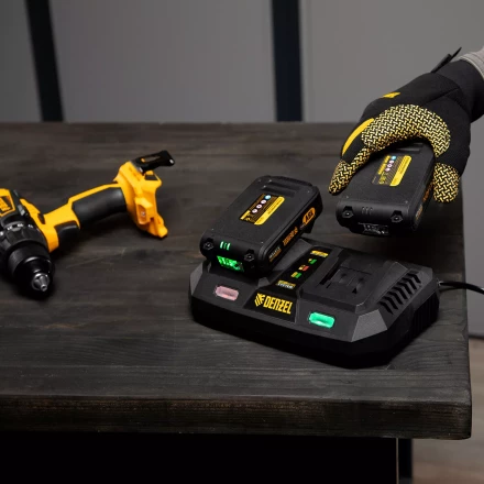 Устройство зарядное для аккумуляторов Denzel IBC-18-3.0-2, Li-Ion, 18В, 3.0 А, для двух батарей 28454 купить в Надыме