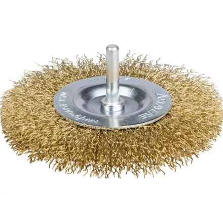 STAYER "PROFESSIONAL". Щетка дисковая для дрели, витая латунированная стальная проволока 0,3мм, 100мм 35114-100_z01 купить в Надыме
