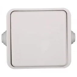 Розетка СВЕТОЗАР БАТТЕРФЛЯЙ с крышкой, с заземлением, цвет белый, 16А/~250В SV-54310-W