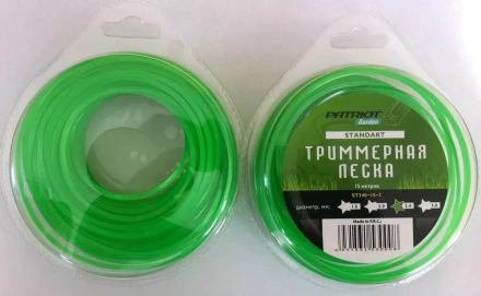 Леска "Звезда", 2.4мм, зелёная, 15 метров Patriot Garden купить в Надыме