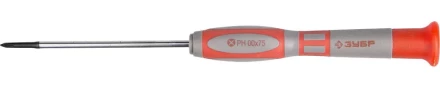Отвертка ЗУБР "МАСТЕР" для точных работ, Cr-V, PH №00х75мм 25632-00-075 купить в Надыме