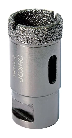 Коронка алмазная по керамограниту D 30 мм для УШМ сух. рез Энкор 48307 купить в Надыме