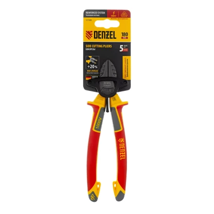 Бокорезы, диэлектрические рукоятки Denzel 17789, до 1000 В, трехкомпонентные рукоятки, 180 мм купить в Надыме