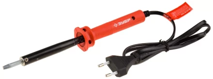 Электропаяльник ЗУБР "МАСТЕР" с пластиковой рукояткой и долговечным жалом, форма клин, 60Вт 55400-60 купить в Надыме