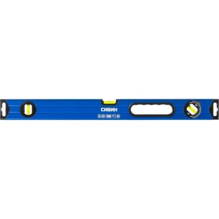 Уровень СИБИН коробчатый усиленный, утолщенный профиль, 2 фрезерованные поверхности, 3 противоударных ампулы (1 поворотная на 360 град), с ручками, 6 34609-060 купить в Надыме