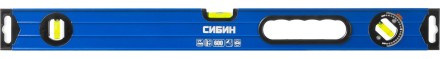 Уровень СИБИН коробчатый усиленный, утолщенный профиль, 2 фрезерованные поверхности, 3 противоударных ампулы (1 поворотная на 360 град), с ручками, 6 34609-060 купить в Надыме