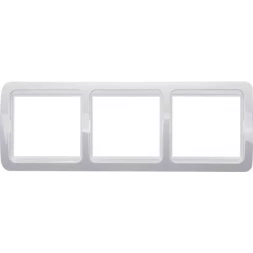 Панель СВЕТОЗАР "ГАММА" тройная горизонтальная, цвет белый SV-54148-W