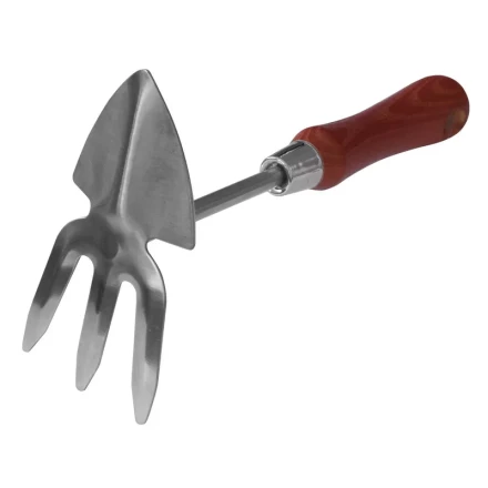 Мотыжка с лепестковым лезвием из нержавеющей стали деревянная рукоятка 300мм    Кратон  5 10 05 005 купить в Надыме