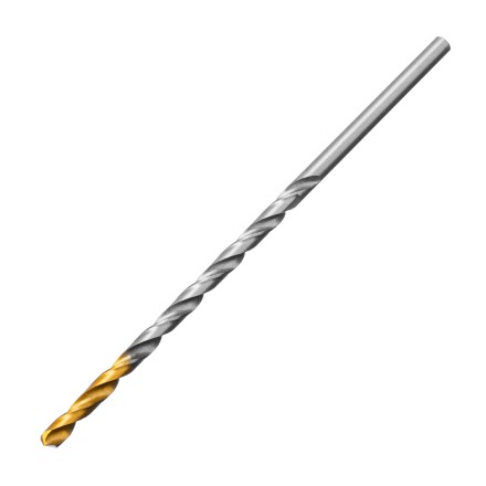 Сверло спиральное по металлу 4 х 119 мм, Р6М5, Golden Tip, удлиненное Denzel 718250 купить в Надыме