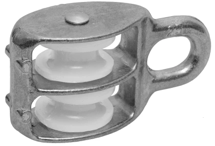 Блок ЗУБР двойной, оцинкованный, нейлоновый шкив, 8x30мм, 1 шт 4-304596-30 купить в Надыме