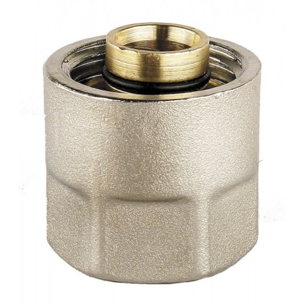Соединитель GENERAL FITTINGS для металлопластиковых труб, евроконус, никелированная латунь, 1/2&quot; / 16 мм x 2,0 мм 51047-1/2-16 купить в Надыме