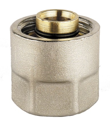 Соединитель GENERAL FITTINGS для металлопластиковых труб, евроконус, никелированная латунь, 1/2&quot; / 16 мм x 2,0 мм 51047-1/2-16 купить в Надыме