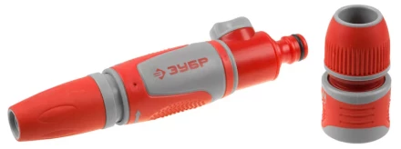 Наконечник ЗУБР "МАСТЕР"поливочный, регулируемый, в комплекте с соединителем с автостопом и запирающим механизмом,1/2" 40322 купить в Надыме