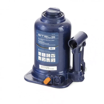 Домкрат гидравлический бутылочный телескопический 8 т подъем 170-430 мм Stels 51147 купить в Надыме