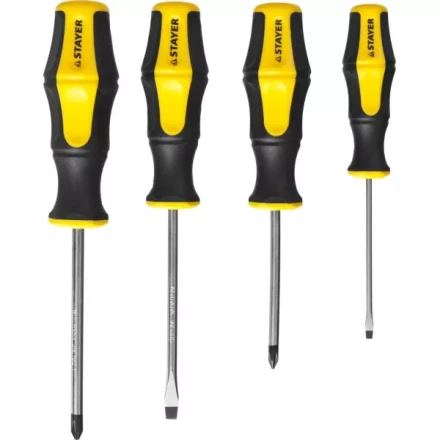 Набор STAYER &quot;MASTER&quot; HERCULES: Отвертки, Cr-V, эргономичная двухкомпонентная рукоятка, 4шт 25055-H4_z02 купить в Надыме