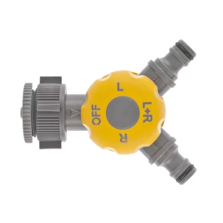 Разветвитель двухканальный с внутренней резьбой 3/4" - 1" с переключателем PALISAD LUXE 66239 купить в Надыме