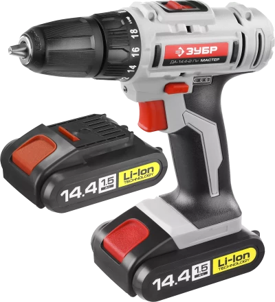 Дрель-шуруповерт 2 АКБ ДА-14.4-2-Ли КНМ1 серия МАСТЕР купить в Надыме