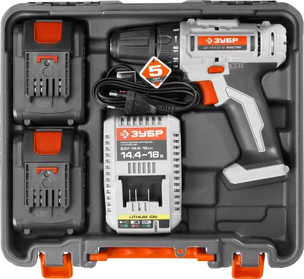 Дрель-шуруповерт 2 АКБ ДА-14.4-2-Ли КНМ1 серия МАСТЕР купить в Надыме
