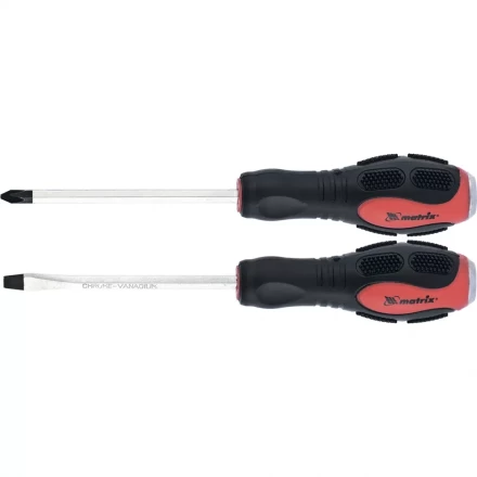 Набор ударных отверток 2шт PH2x100 SL6x100 CrV Matrix 19121 купить в Надыме