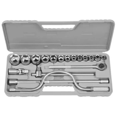 Набор STAYER Автомобильный инструмент "STANDARD" хромированное покрытие, 19 предметов 27585-H19 купить в Надыме