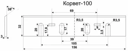 Нож К-100 комплект 2шт 25529 купить в Надыме