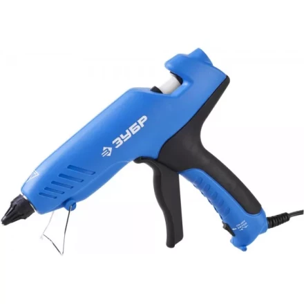 Пистолет ЗУБР клеевой (термоклеящий), эл, эргоном рукоятка, выключатель на рукоятке, рабоч темп 193град, d=12мм, 100Вт 06851-80-12_z02 купить в Надыме