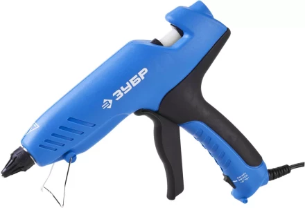 Пистолет ЗУБР клеевой (термоклеящий), эл, эргоном рукоятка, выключатель на рукоятке, рабоч темп 193град, d=12мм, 100Вт 06851-80-12_z02 купить в Надыме