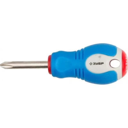 Отвертка ЗУБР, Cr-V сталь, трехкомпонентная рукоятка, цветовая индикация типа шлица, PH №2, 38мм 25252-2-038_z01 купить в Надыме
