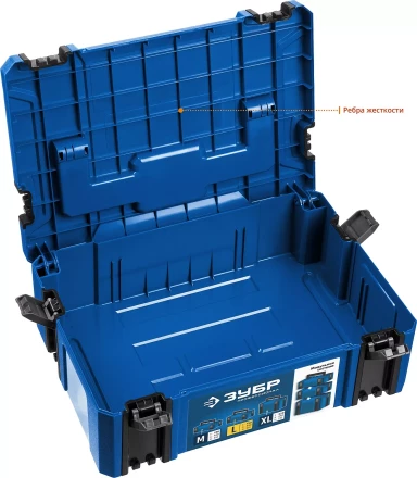 ЗУБР МОДУЛЬ-15, 440 х 310 х 150 мм, (17), размер L, пластиковый ящик для инструментов, Профессионал (38165-15) купить в Надыме