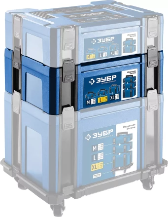 ЗУБР МОДУЛЬ-15, 440 х 310 х 150 мм, (17), размер L, пластиковый ящик для инструментов, Профессионал (38165-15) купить в Надыме