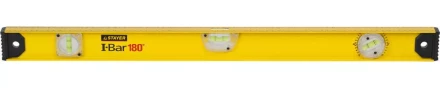 Уровень STAYER "MASTER" "I-Bar" РЕЛЬС двутавровый, 3 противоударных ампулы (1 поворотная на 360 град), линейка, 80см 3470-080_z01 купить в Надыме