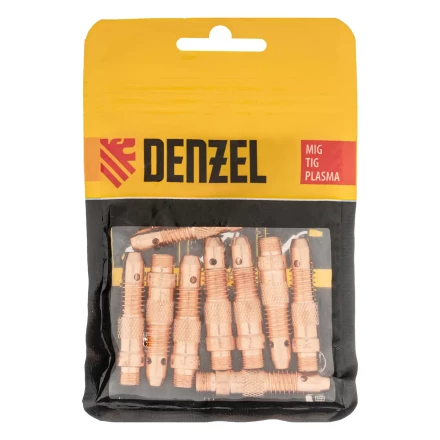 Держатель цанги для электрода 2мм, 2,4мм, 3,2 мм, 10 шт Denzel 93655 купить в Надыме