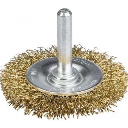 STAYER "PROFESSIONAL". Щетка дисковая для дрели, витая латунированная стальная проволока 0,3мм, 50мм 35114-050_z01 купить в Надыме
