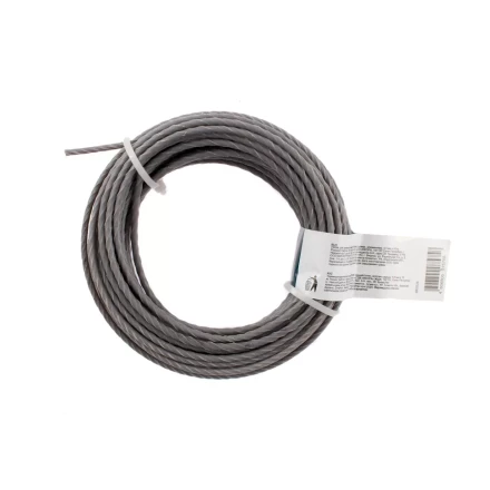 Леска для триммера квадратная витая, армированная алюминием, 3.0 мм х 10 м, Россия Сибртех 962005 купить в Надыме