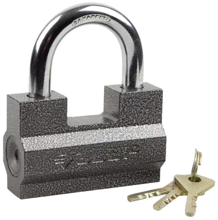 Замок ЗУБР "МАСТЕР" навесной, повышенной защищенности, дисковый механизм секрета, ключ 7 "пинов, 85х55мм 37201-7_z01 купить в Надыме