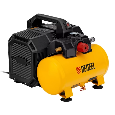 Компрессор Denzel DLS750/6 58019 безмасляный малошумный 750 Вт, 140 л/мин,ресивер 6 л купить в Надыме