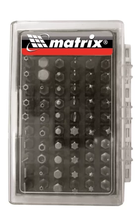 Набор бит с магнитным держателем, CrV,61шт MATRIX 11387 купить в Надыме