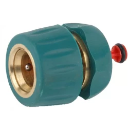 Соединитель RACO "Profi-Plus" (шланг-насадка), латунный с покрытием TPR, с автостопом, 1/2" 4244-55105B