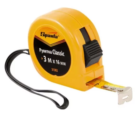 Рулетка 3 м х 13 мм SPARTA пластиковый корпус 31321 купить в Надыме