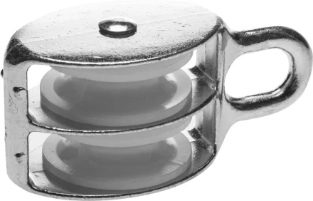 Блок ЗУБР двойной, оцинкованный, нейлоновый шкив, 8x30мм, 4 шт 4-304595-30 купить в Надыме