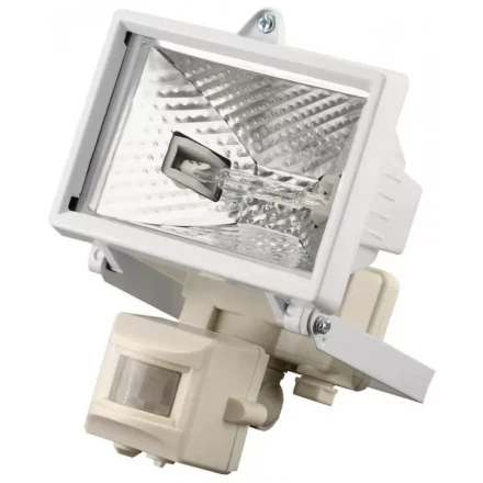Прожектор галогеновый СВЕТОЗАР с датчиком движения, с дугой крепления под установку, цвет белый, 150Вт SV-57111-W купить в Надыме